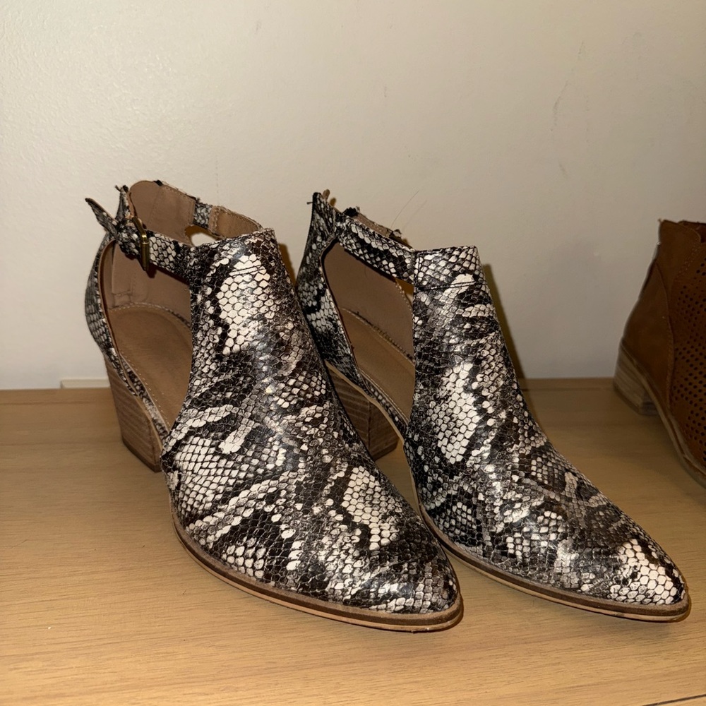 Snakeskin Ankle Boots